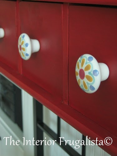 Red kitchen 2024 bakers rack